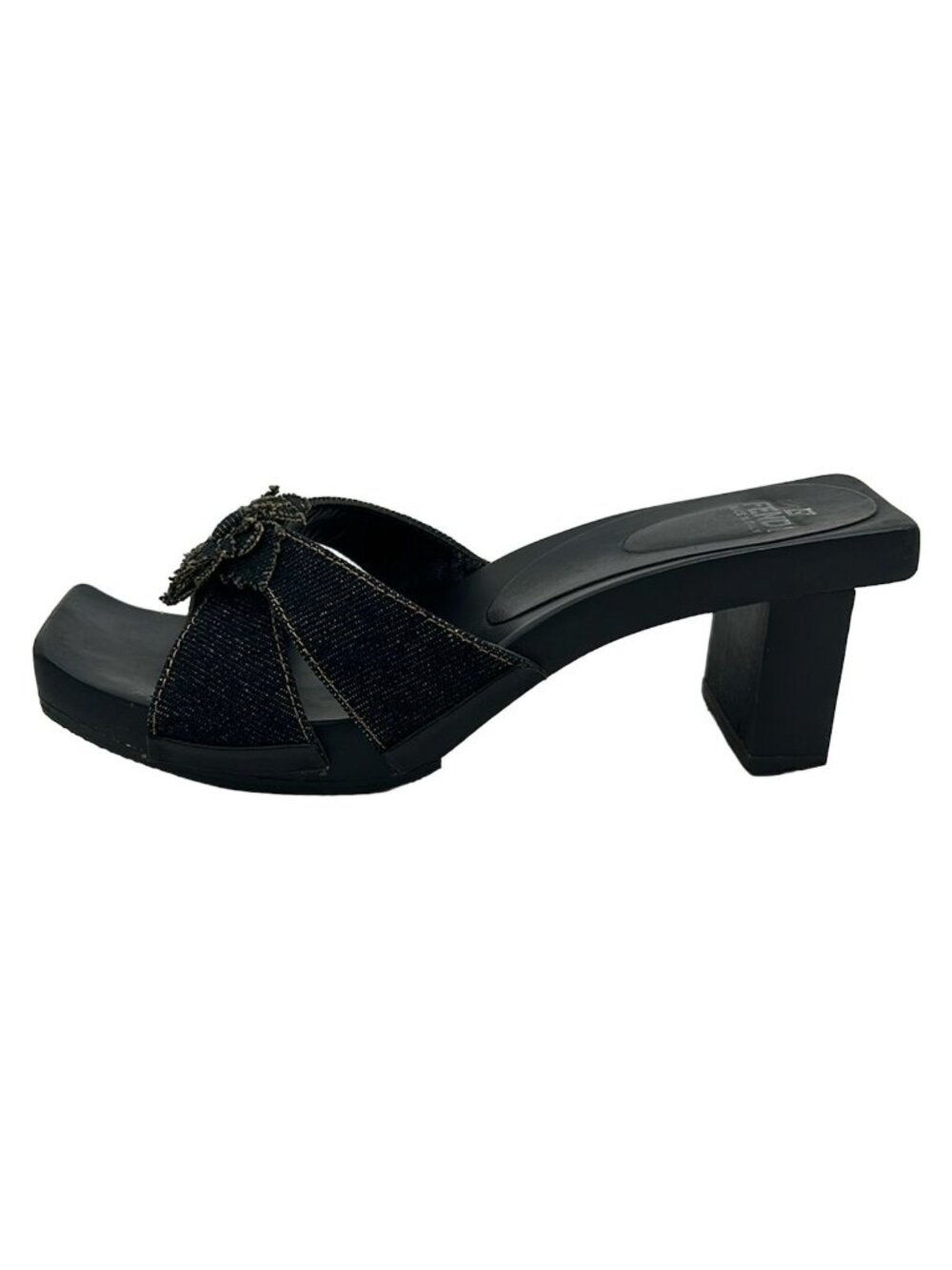 Fendi Mules Black Flower